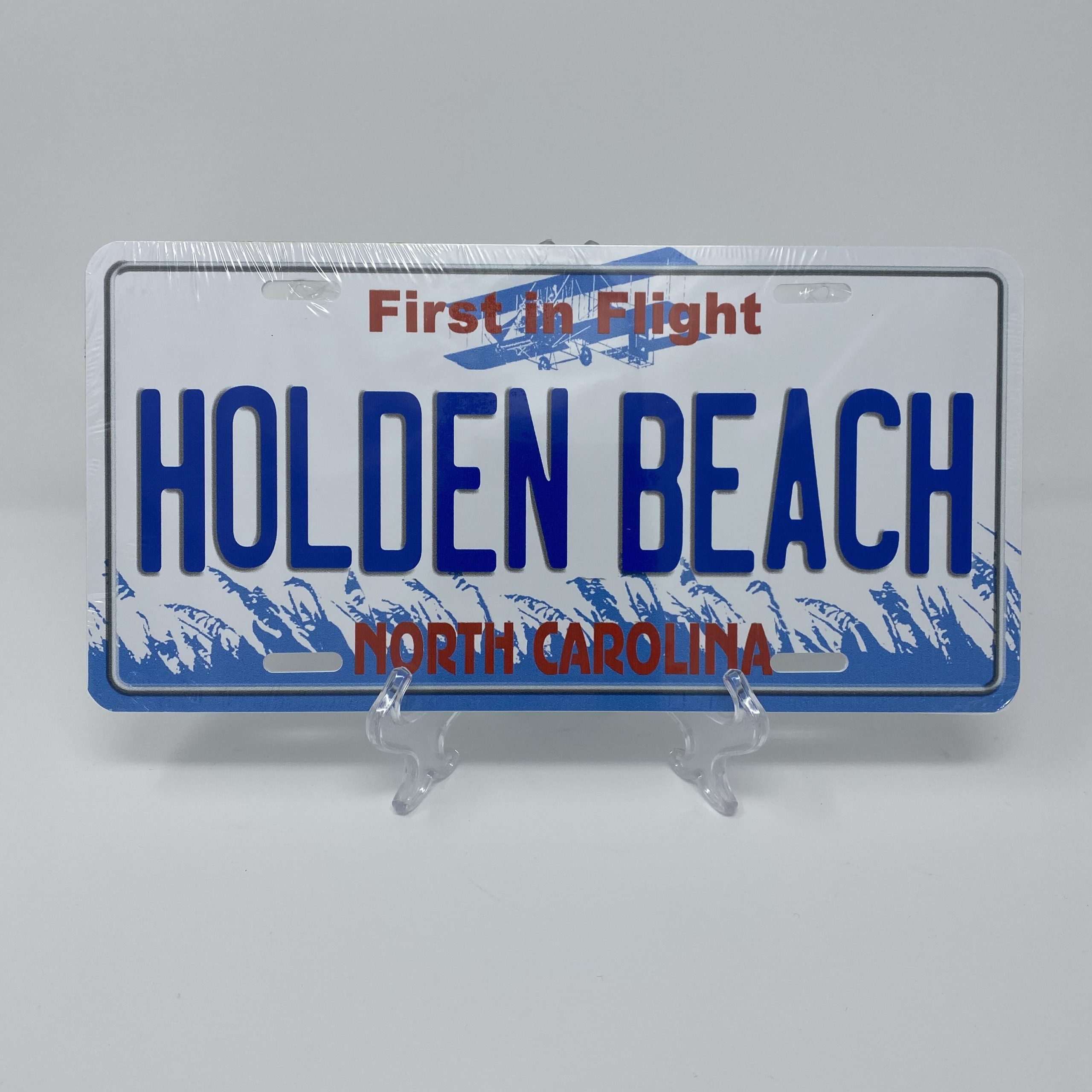 Holden Beach License Plate - First in Flight