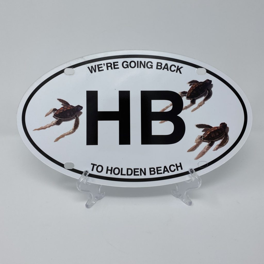 Holden Beach License Plate - Turtles Going Back